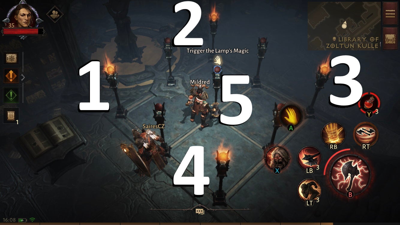 How to light all nine lamps in Diablo Immortal to solve Lost Runes